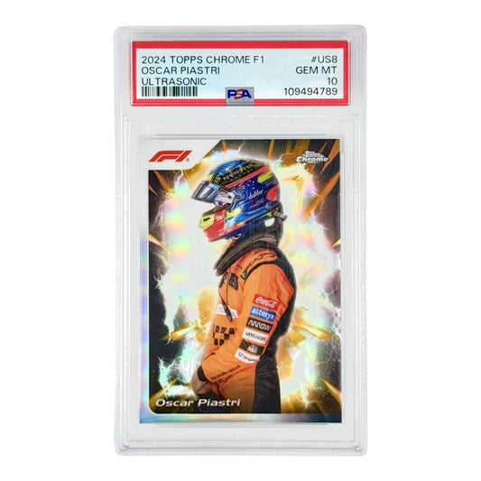 Oscar Piastri 2024 Topps Chrome F1 Ultrasonic #US8 PSA 10