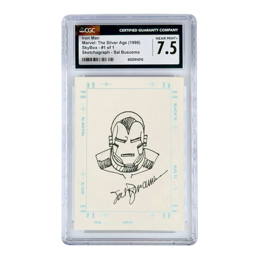 Iron Man 1998 Skybox Marvel Creator's Collection Sketchagraph Sal Buscema 1/1 CGC 7.5