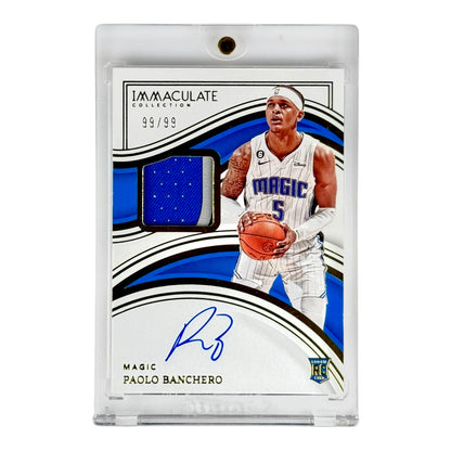 Paolo Banchero 2022-23 Panini Immaculate RC Rookie Patch Auto RPA Gold 99/99 #105