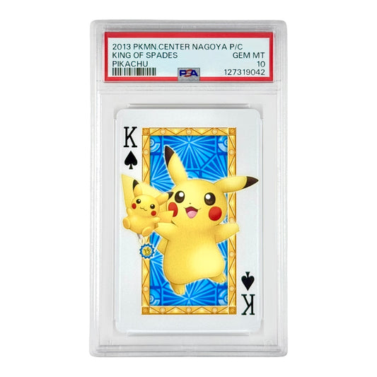 Pikachu 2013 Pokemon Japanese Pokemon Center Playing Card King of Spades PSA 10