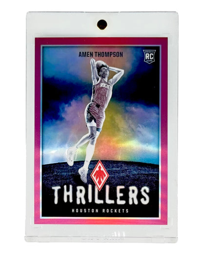 Amen Thompson 2023-24 Panini Phoenix Thrillers Pink 74/99 Rookie RC #24