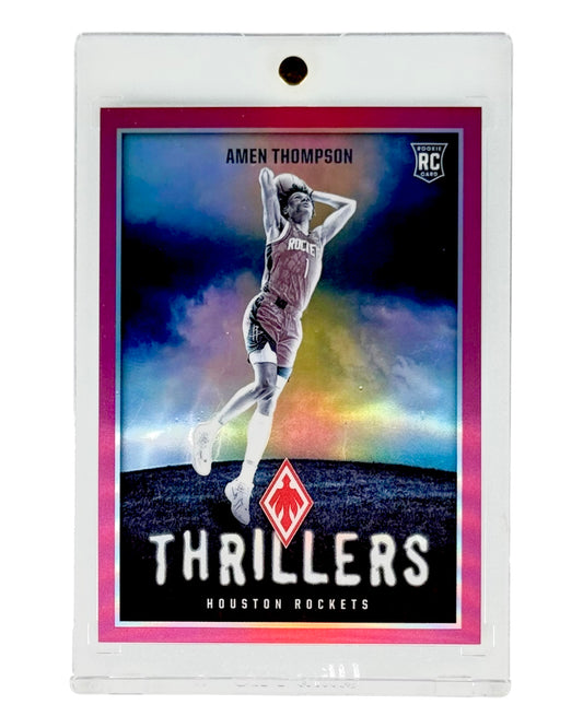 Amen Thompson 2023-24 Panini Phoenix Thrillers Pink 74/99 Rookie RC #24