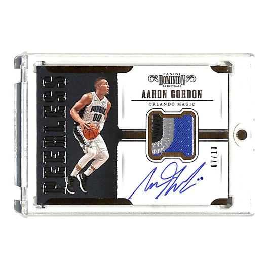 Aaron Gordon 2017-18 Dominion Patch Auto Gold 07/10 #PJ-AAG
