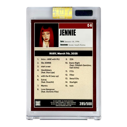 Jennie 2025 Gas Trading Cards Complex 395/500 #C-6