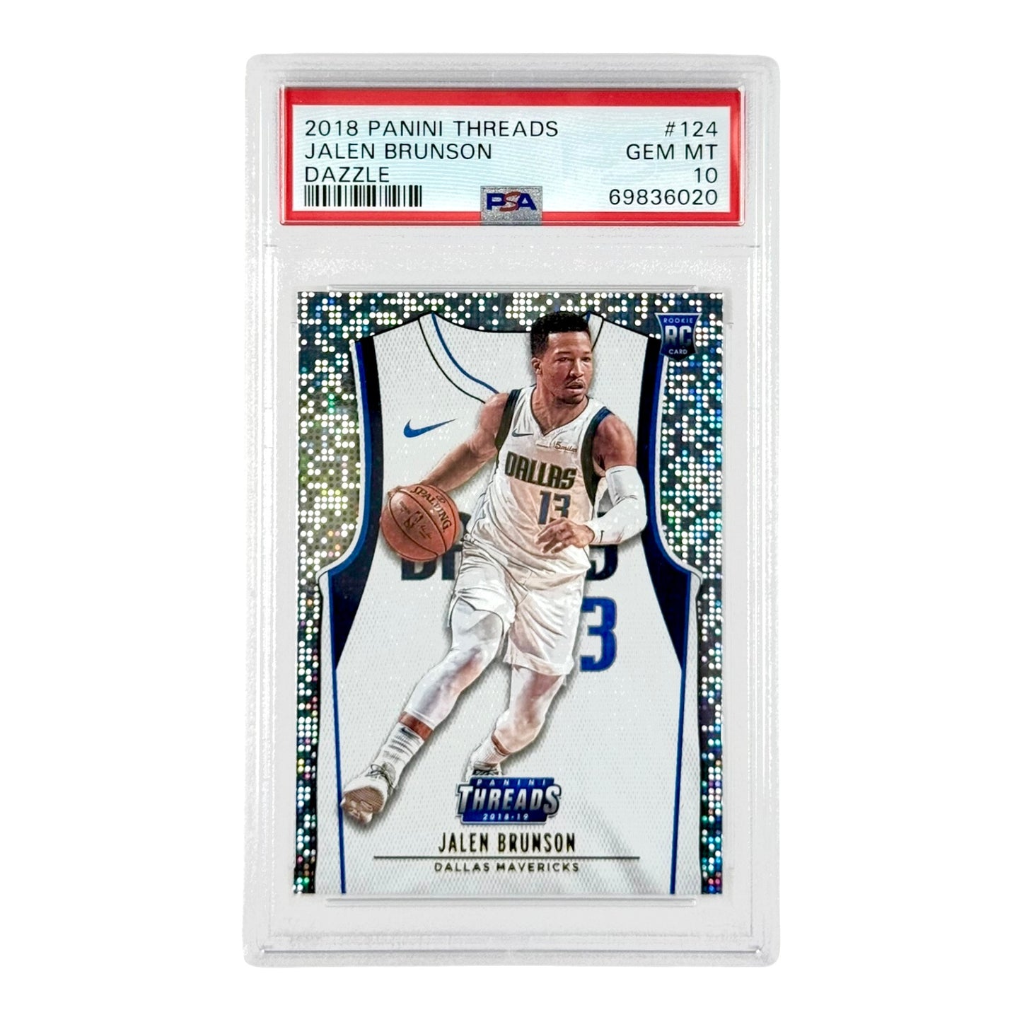 Jalen Brunson 2018 Threads Dazzle Rookie RC #124 PSA 10
