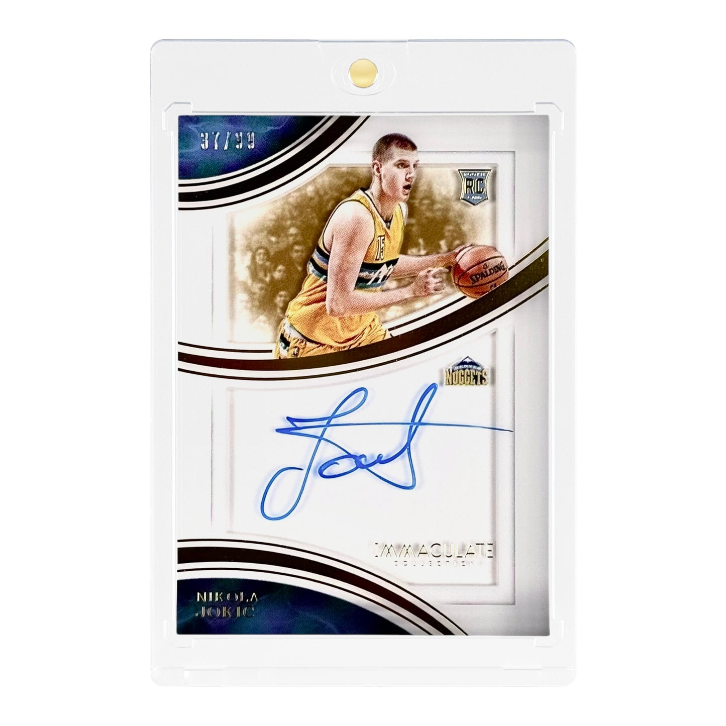 Nikola Jokic 2015-16 Panini Immaculate Rookie RC Shadow Box Auto 37/99 #SS-NJ