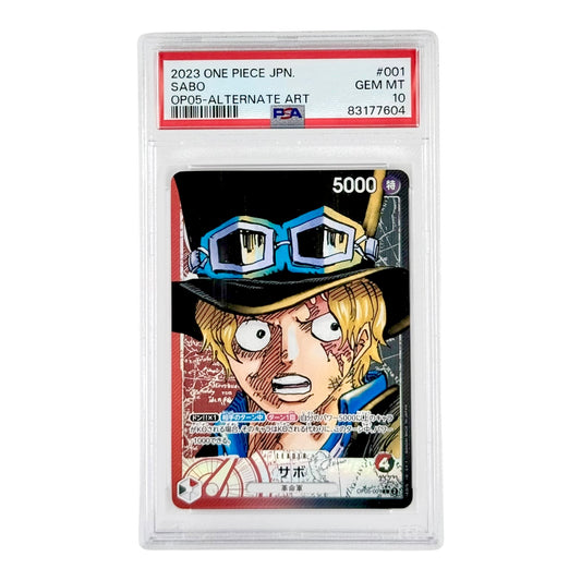 Sabo 2023 One Piece Japanese OP-05 Leader Alternate Art #001 PSA 10