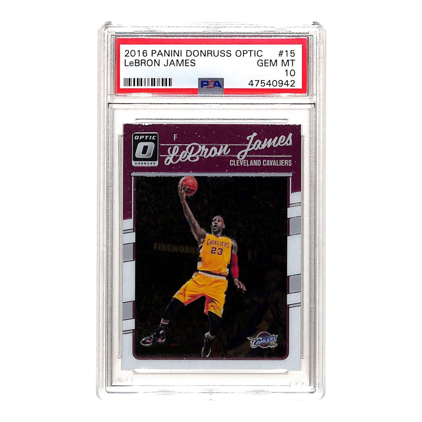 Lebron James 2016 Donruss Optic #15 PSA 10