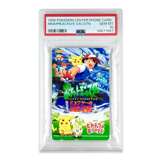 1998 Pokemon Center Mewtwo Strikes Back Movie Promo Phone Card PSA 10
