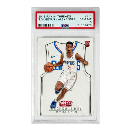 Shai Gilgeous Alexander 2018 Threads Rookie RC #111 PSA 10