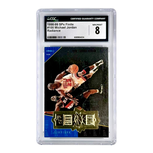 Michael Jordan 1998-99 SPx Finite Radiance #100 CGC 8