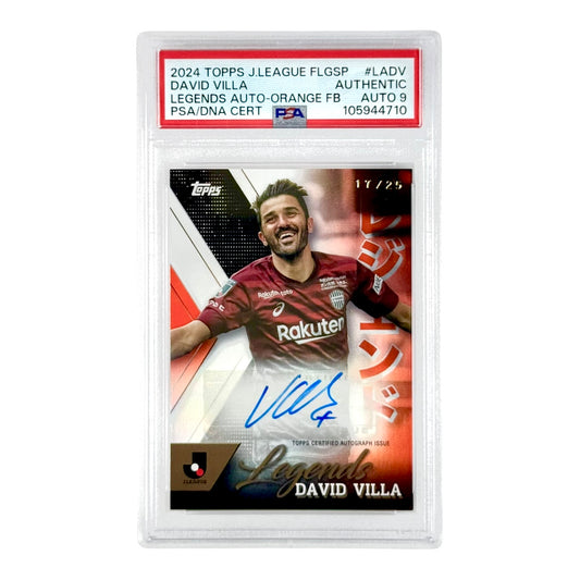 David Villa 2024 Topps J-League Flagship Legends Auto 17/25 #LADV PSA Auto 9