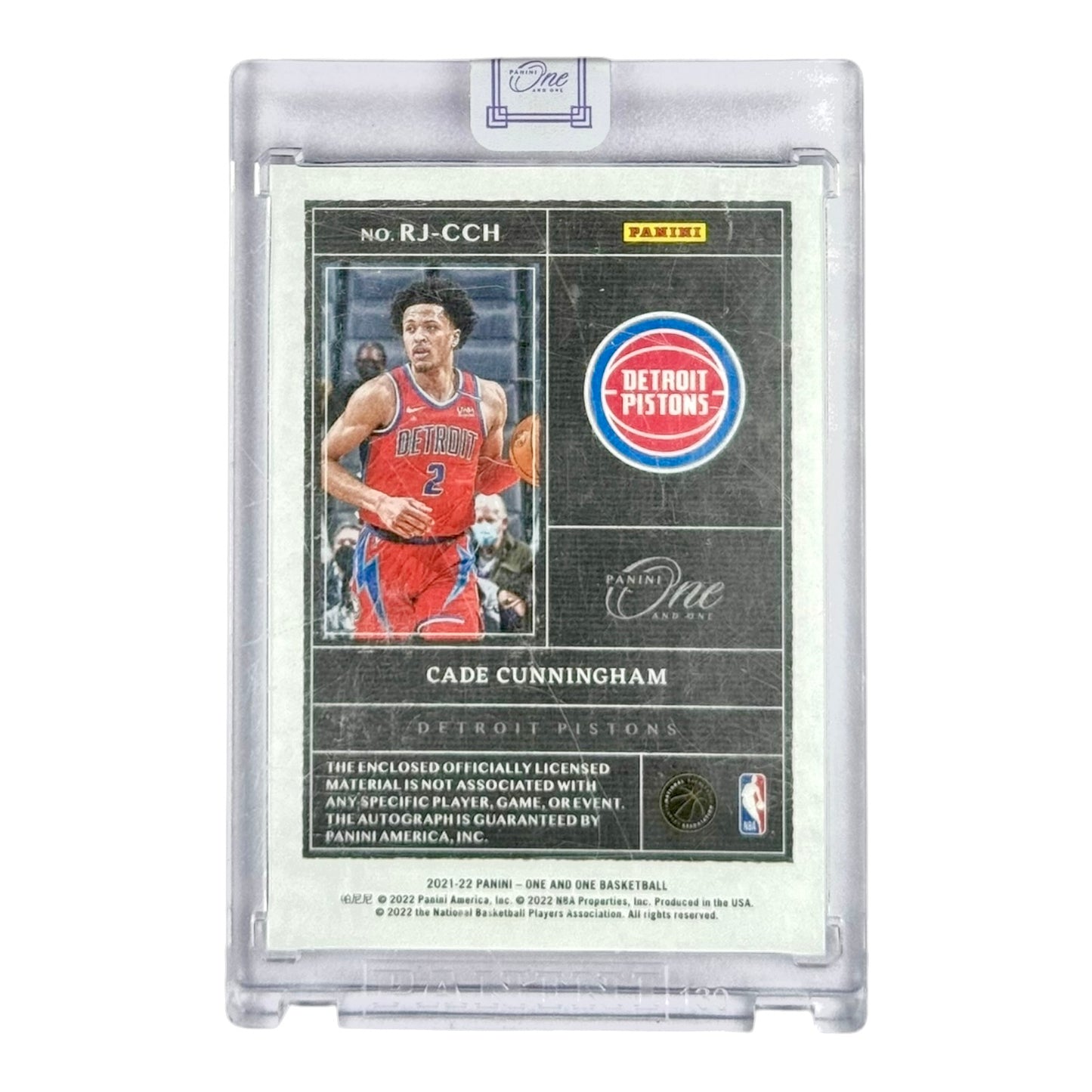 Cade Cunningham 2021-22 Panini One & One Rookie Jersey Auto RC 91/99 #RJ-CCH