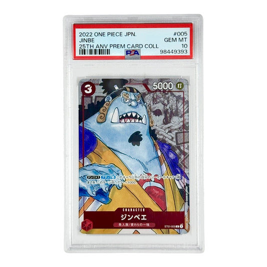 Jinbe 2022 One Piece Japanese 25th Anniversary Premium Card Collection #005 PSA 10