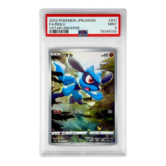 Riolu 2022 Pokemon Japanese S12a #201 AR PSA 9