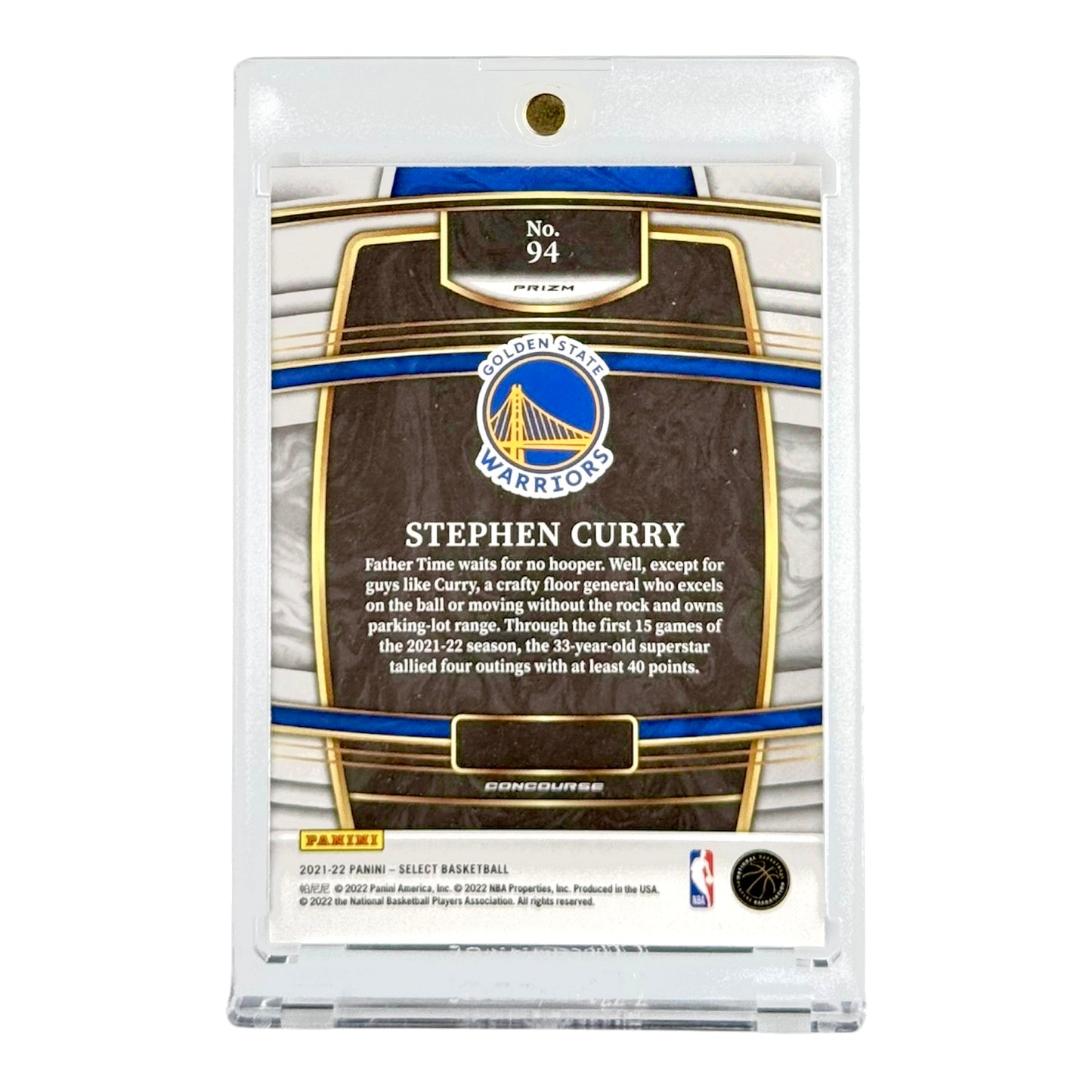 Stephen Curry 2021-22 Panini Select Red White Blue #94