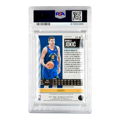 Nikola Jokic 2020-21 Panini Contenders Optic Veteran Season Ticket Auto Red 11/25 #VTNJK PSA 10