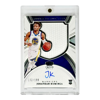 Jonathan Kuminga 2021-22 Crown Royale Silhouttes Jersey Auto 132/199 Rookie RC #136