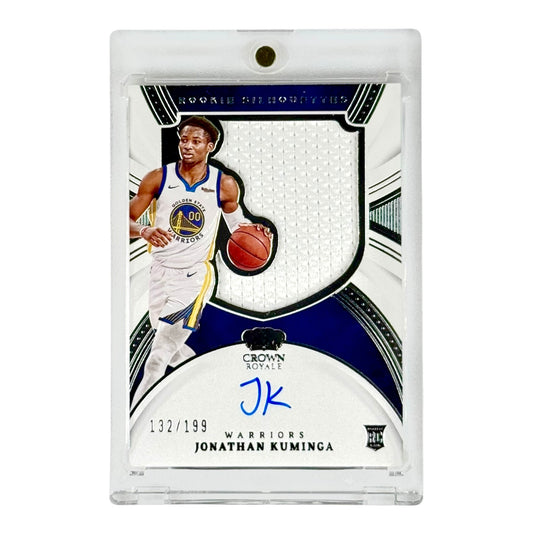 Jonathan Kuminga 2021-22 Crown Royale Silhouttes Jersey Auto 132/199 Rookie RC #136