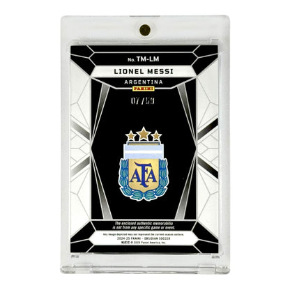 Lionel Messi 2024-25 Obsidian Trifecta Triple Jersey 07/50 #TM-LM