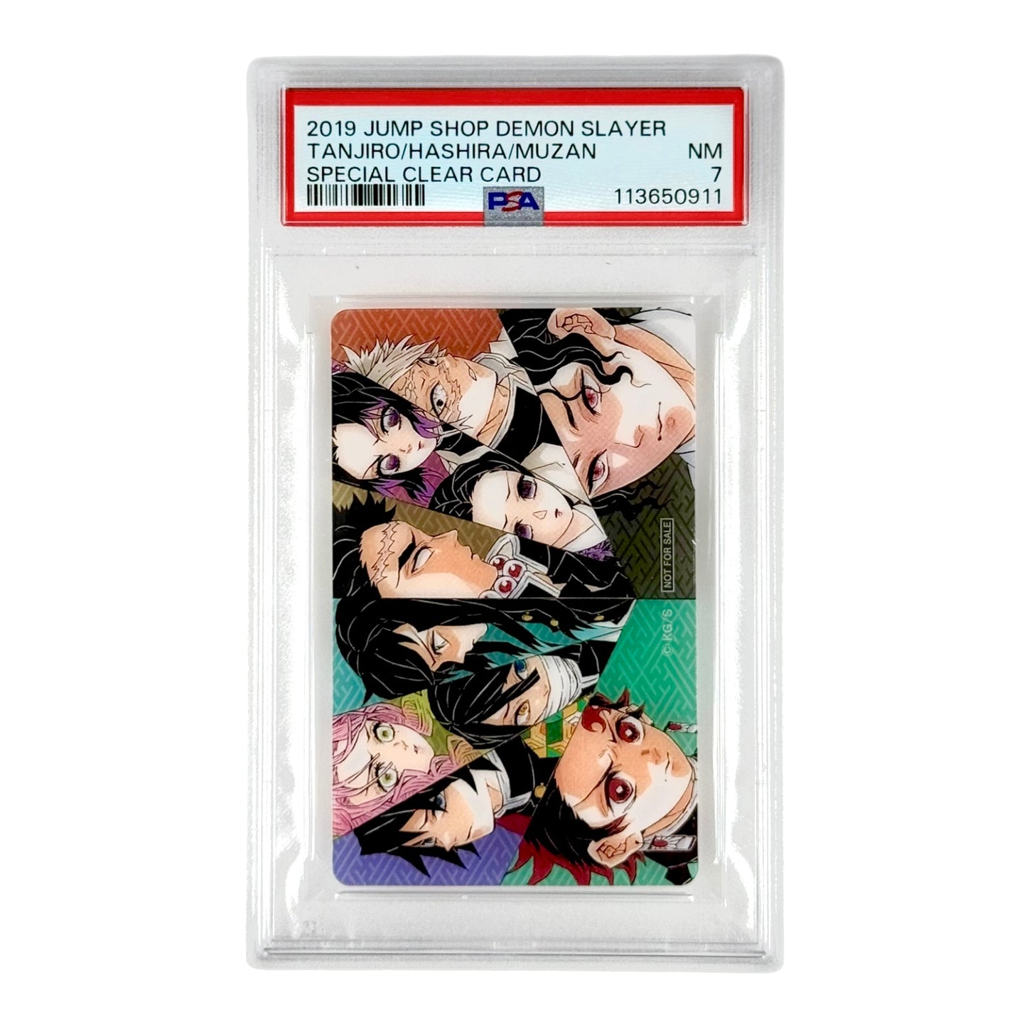 Tanjiro/Hashira/Muzan 2019 Jump Shop Demon Slayer Special Clear Card PSA 7