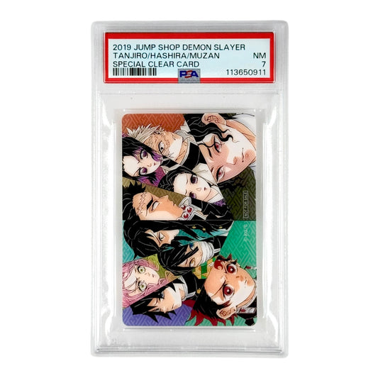 Tanjiro/Hashira/Muzan 2019 Jump Shop Demon Slayer Special Clear Card PSA 7