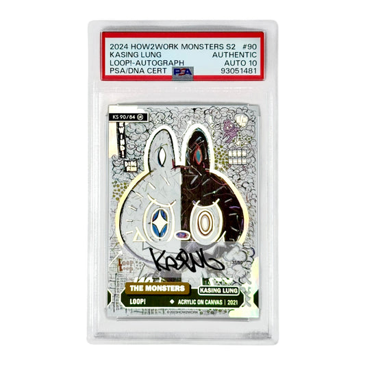 Labubu 2024 How2work The Monsters Series 2 Auto 33/50 #90 PSA Auto 10