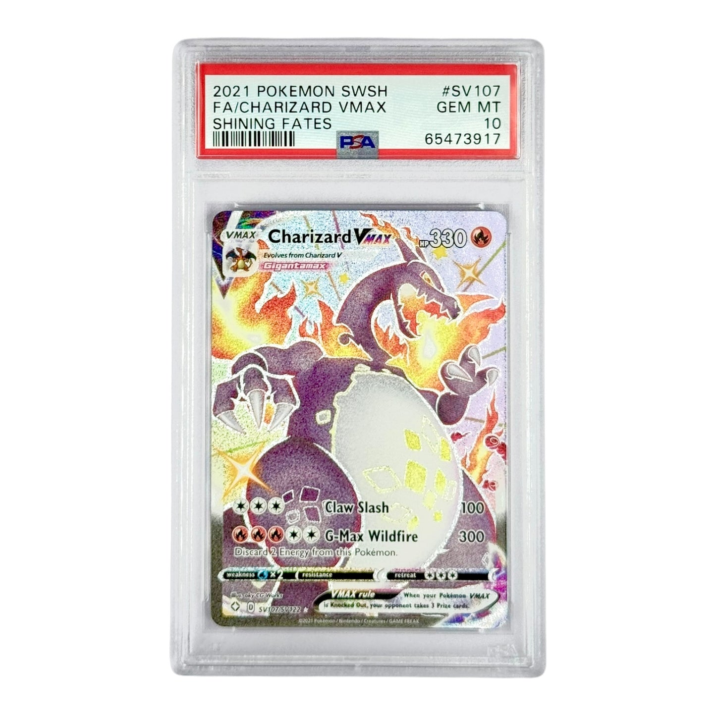 Charizard 2021 Pokemon English Shinning Fates #SV107 PSA 10