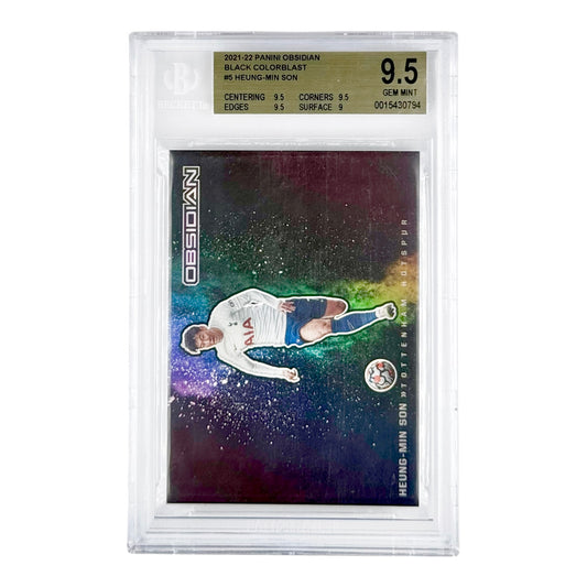 Heung Min Son 2021-22 Panini Obsidian Black Color Blast #5 BGS 9.5