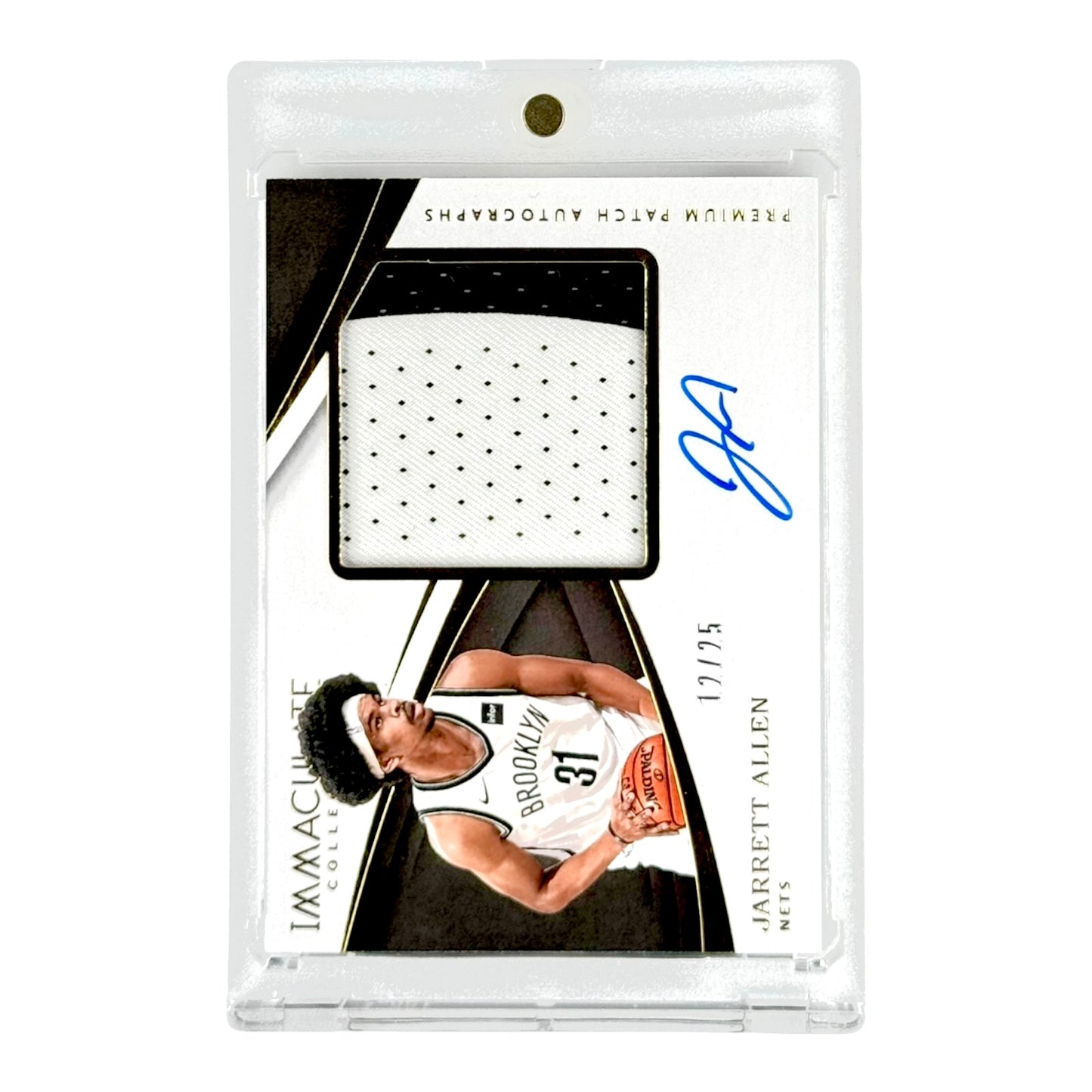 Jarrett Allen 2017-18 Panini Immaculate Jumbo Patch Auto 12/25 #PP-KAL