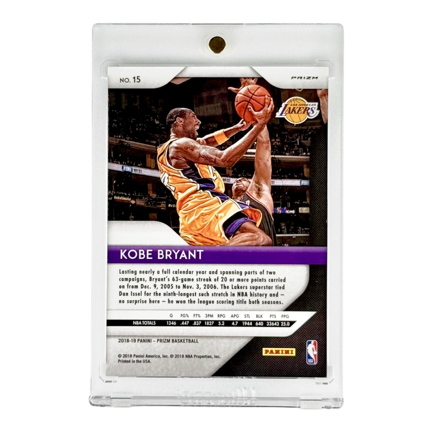 Kobe Bryant 2018-19 Panini Prizm Fastbreak #15