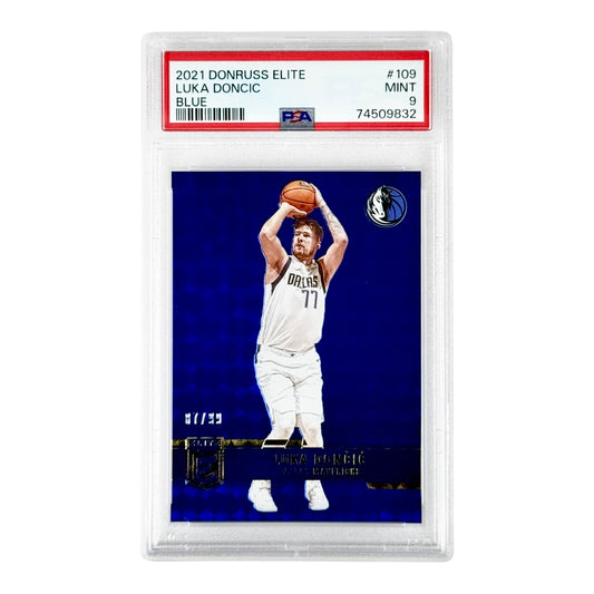 Luka Doncic 2021-22 Donruss Elite 97/99 #109 PSA 9