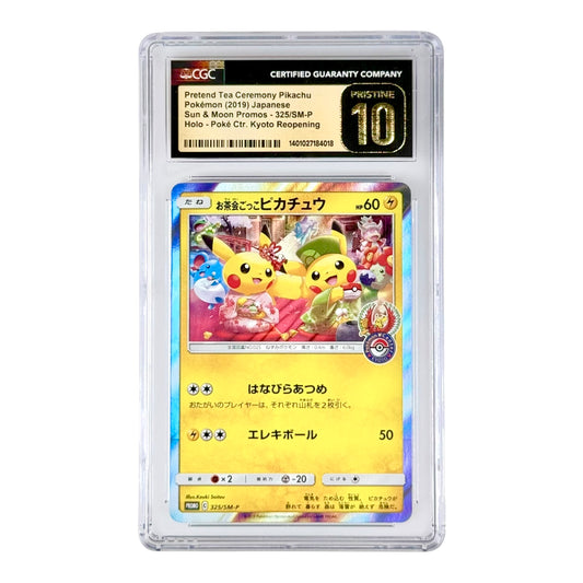 Tea Party Pikachu 2019 Pokemon Japanese Pokemon Center Tokyo Promo #325 CGC Pristine 10