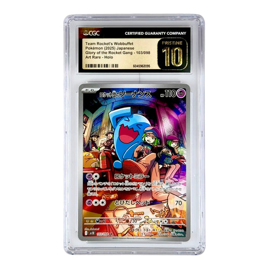 Team Rocket's Wobbuffet 2025 Pokemon Japanese Sv10 #103 AR CGC Pristine 10