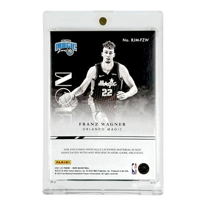 Franz Wagner 2021-22 Panini Noir Jumbo Material Patch Gold 07/10 Rookie RC #RJM-FZW