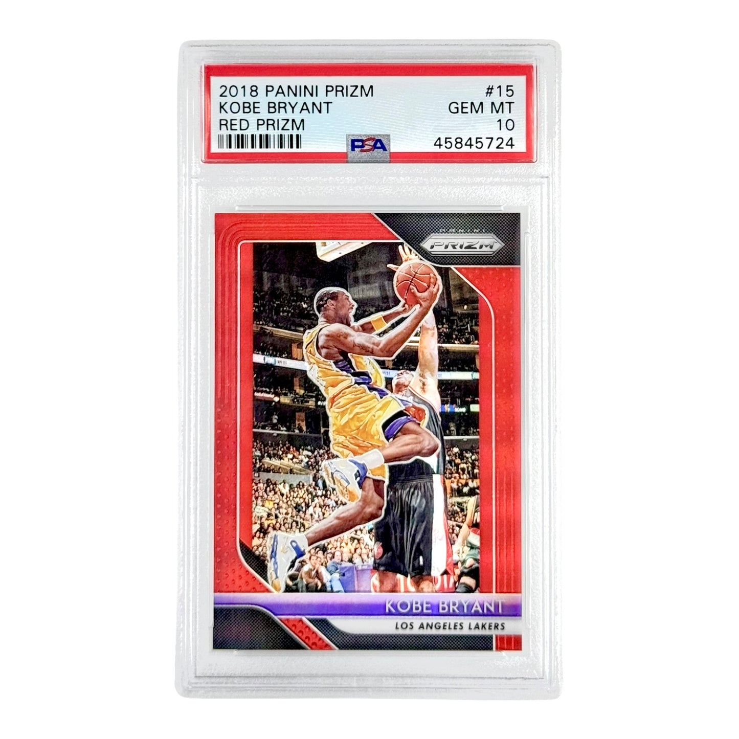 Kobe Bryant 2018-19 Panini Prizm Red 284/299 #15 PSA 10