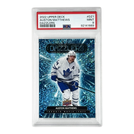 Auston Mathews 2023 Upper Deck Dazzlers #DZ1 PSA 9