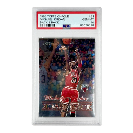 Michael Jordan 1998 Topps Chrome Back 2 Back #B1 PSA 10