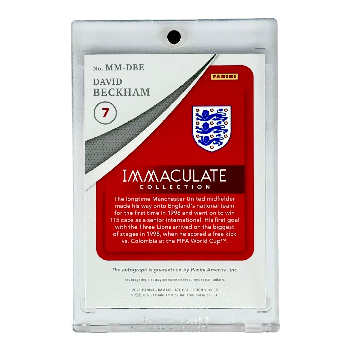 David Beckham 2021 Immaculate Soccer Modern Marks Auto 20/25 #MM-DBE