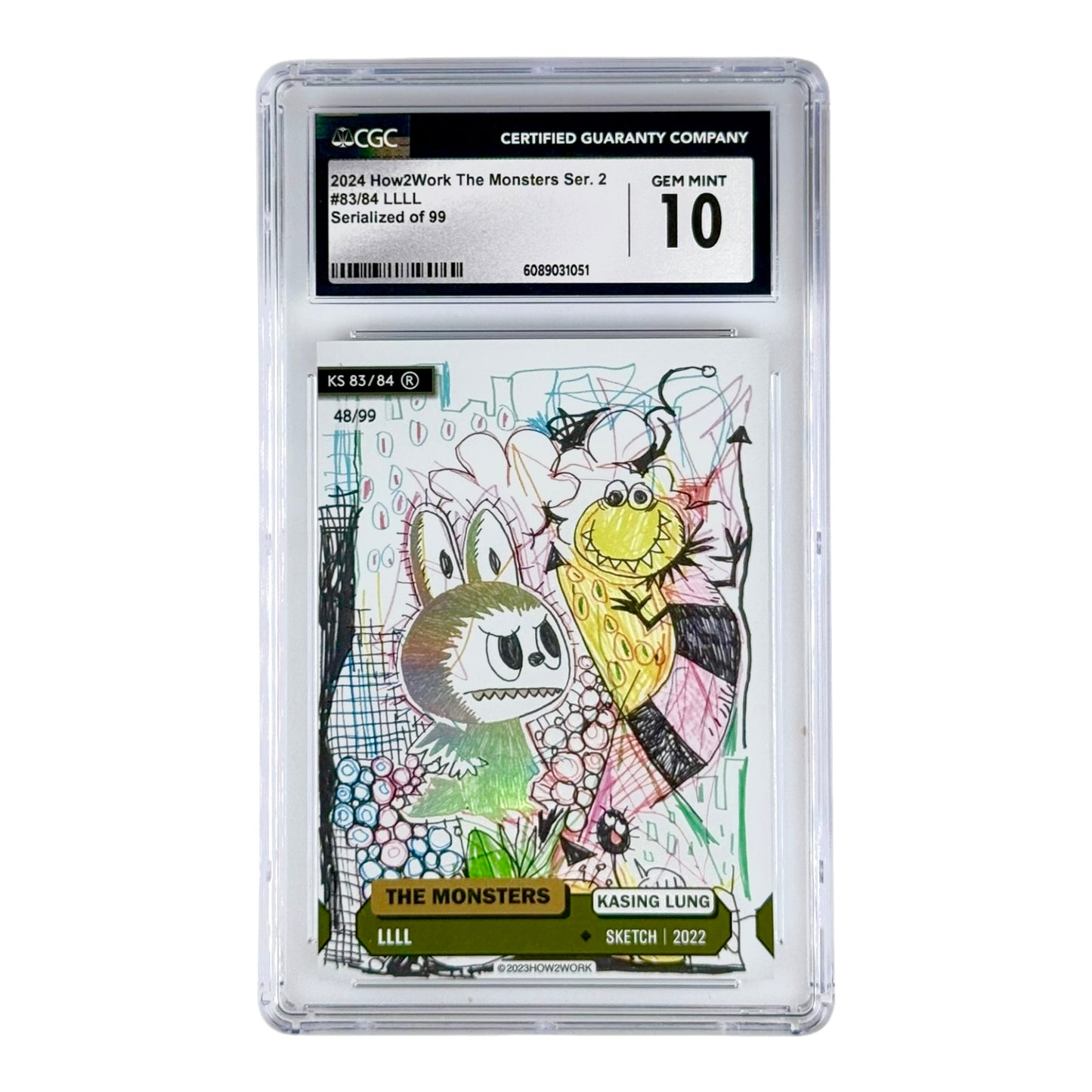 Labubu 2024 How2work The Monsters Series 2 Trading Card 48/99 #83 CGC 10