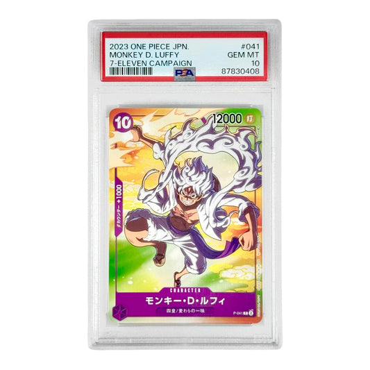 Monkey D.Luffy 2023 One Piece Japanese 7-Eleven Campaign Promo #041 PSA 10