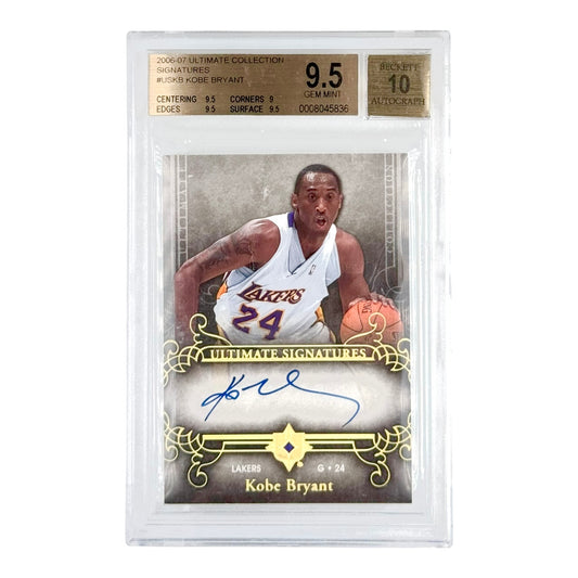 Kobe Bryant 2006-07 Upper Deck Ultimate Collection Auto #US-KB BGS 9.5 Auto 10