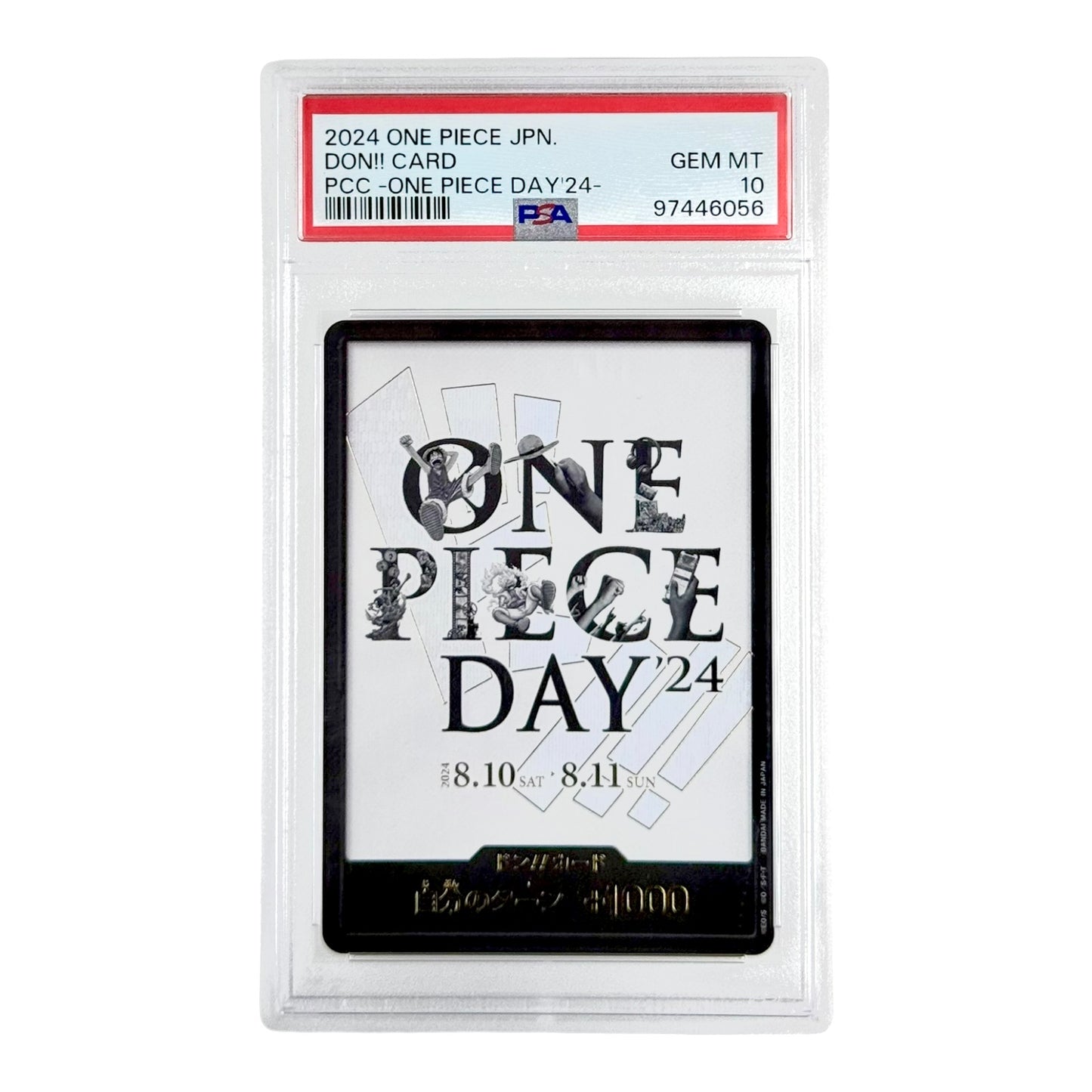 Don!! Card 2024 One Piece Japanese One Piece Day Promo PSA 10