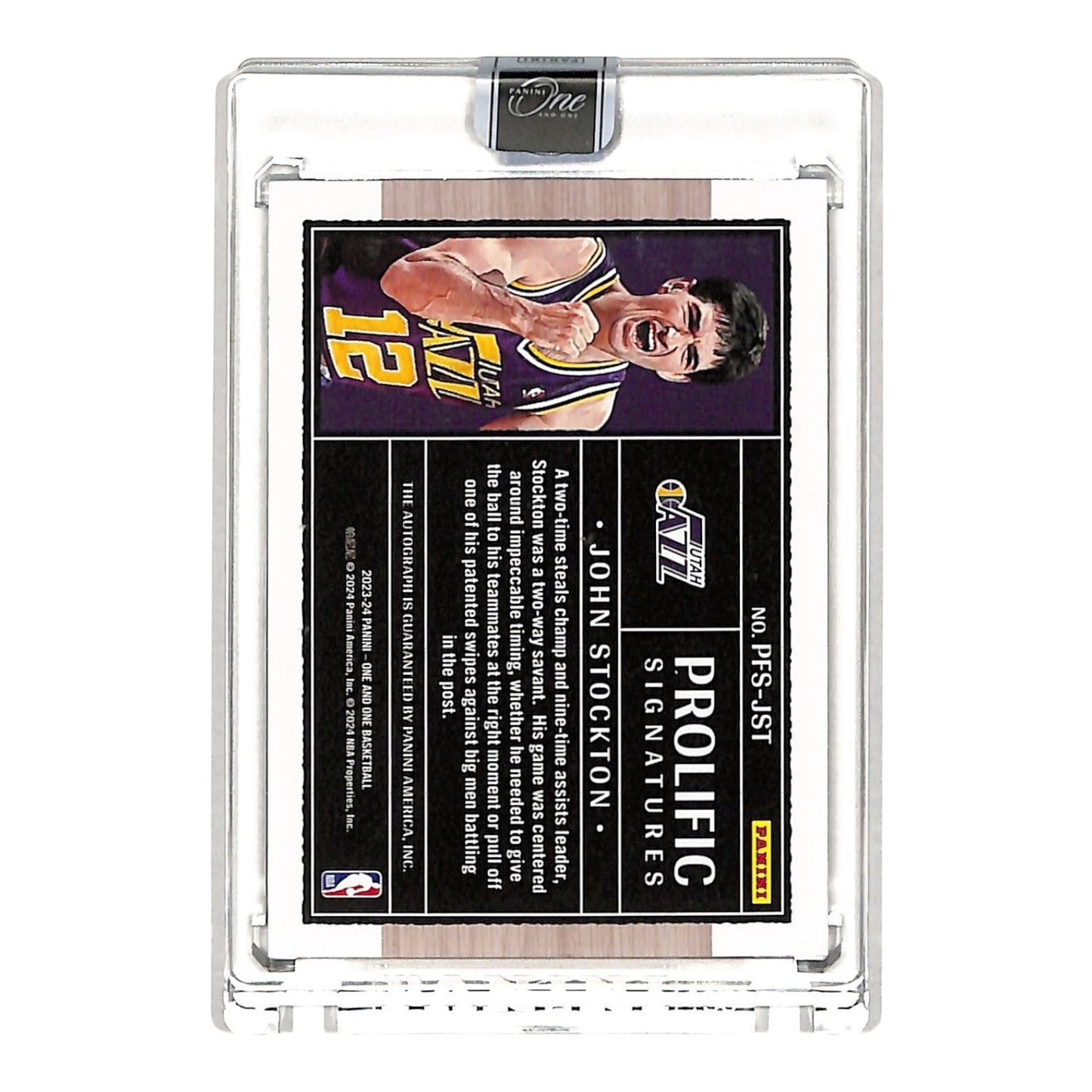 John Stockton 2023-24 One & One Prolific Auto 20/25 #PFS-JST