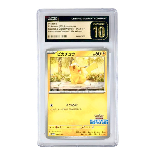 Pikachu 2025 Pokemon Japanese Illustration Contest 2024 Winner Promo #242 CGC Pristine 10