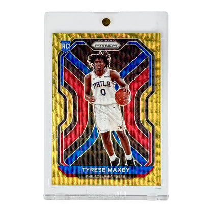 Tyrese Maxey 2020-21 Prizm Gold Wave Rookie RC #256