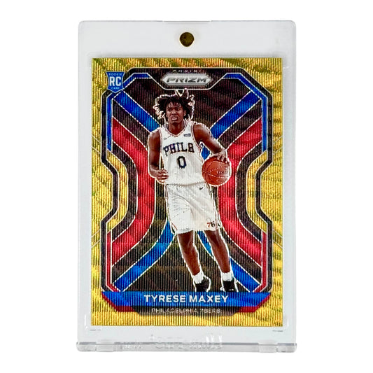 Tyrese Maxey 2020-21 Prizm Gold Wave Rookie RC #256