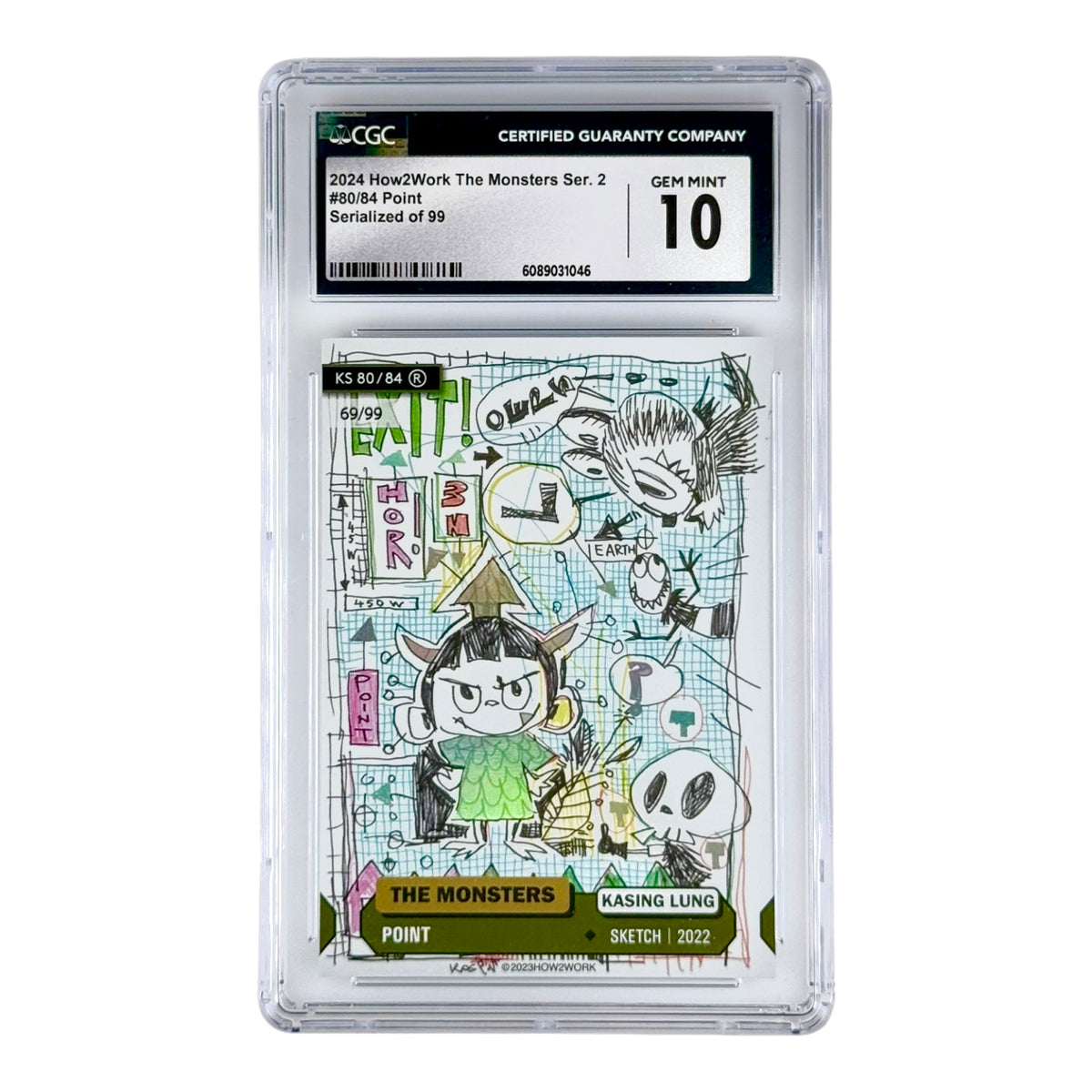 Labubu 2024 How2work The Monsters Series 2 Trading Card 69/99 #80 CGC ...