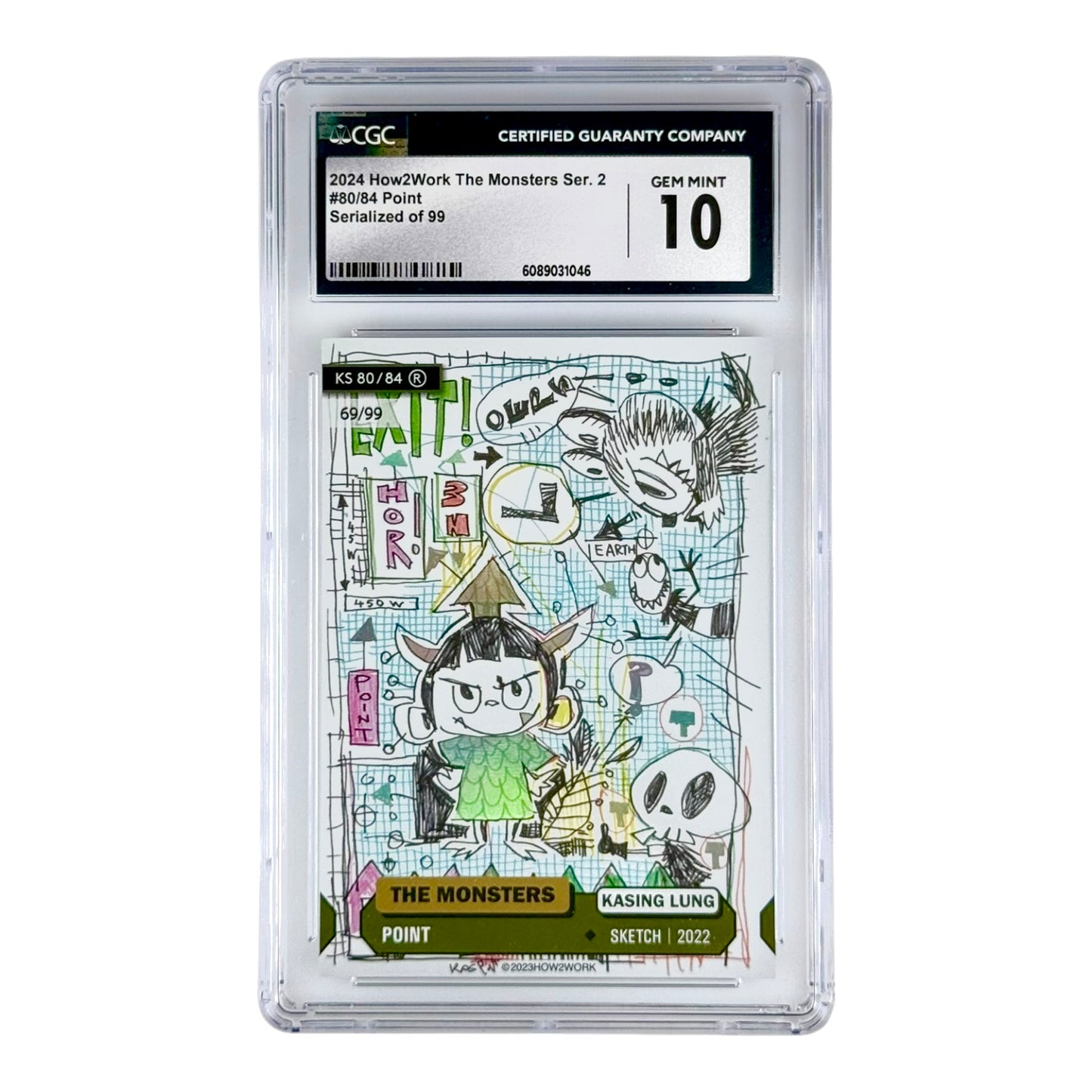 Labubu 2024 How2work The Monsters Series 2 Trading Card 69/99 #80 CGC 10