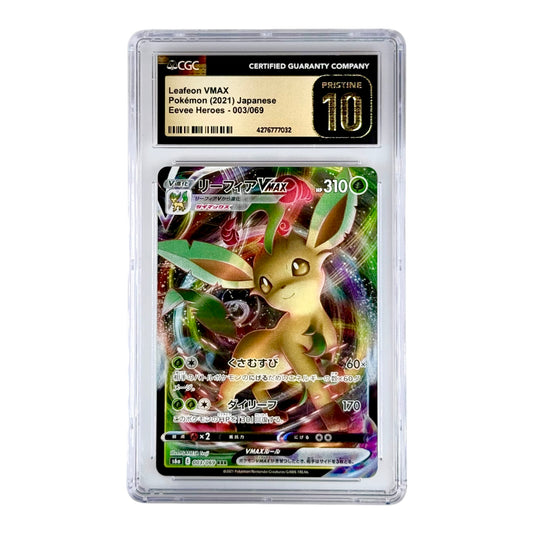 Leafeon Vmax 2021 Pokemon Japanese S6a #003 CGC Pristine 10